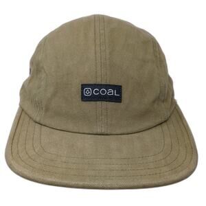 Coal Slideback Hat Green One Size Adjustable Flat Brim Vent Holes